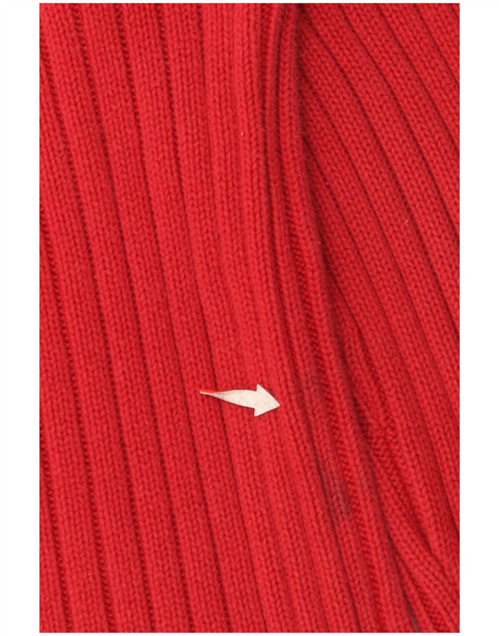 TOMMY HILFIGER Pull graphique à col rond pour femme UK 14 Rouge moyen