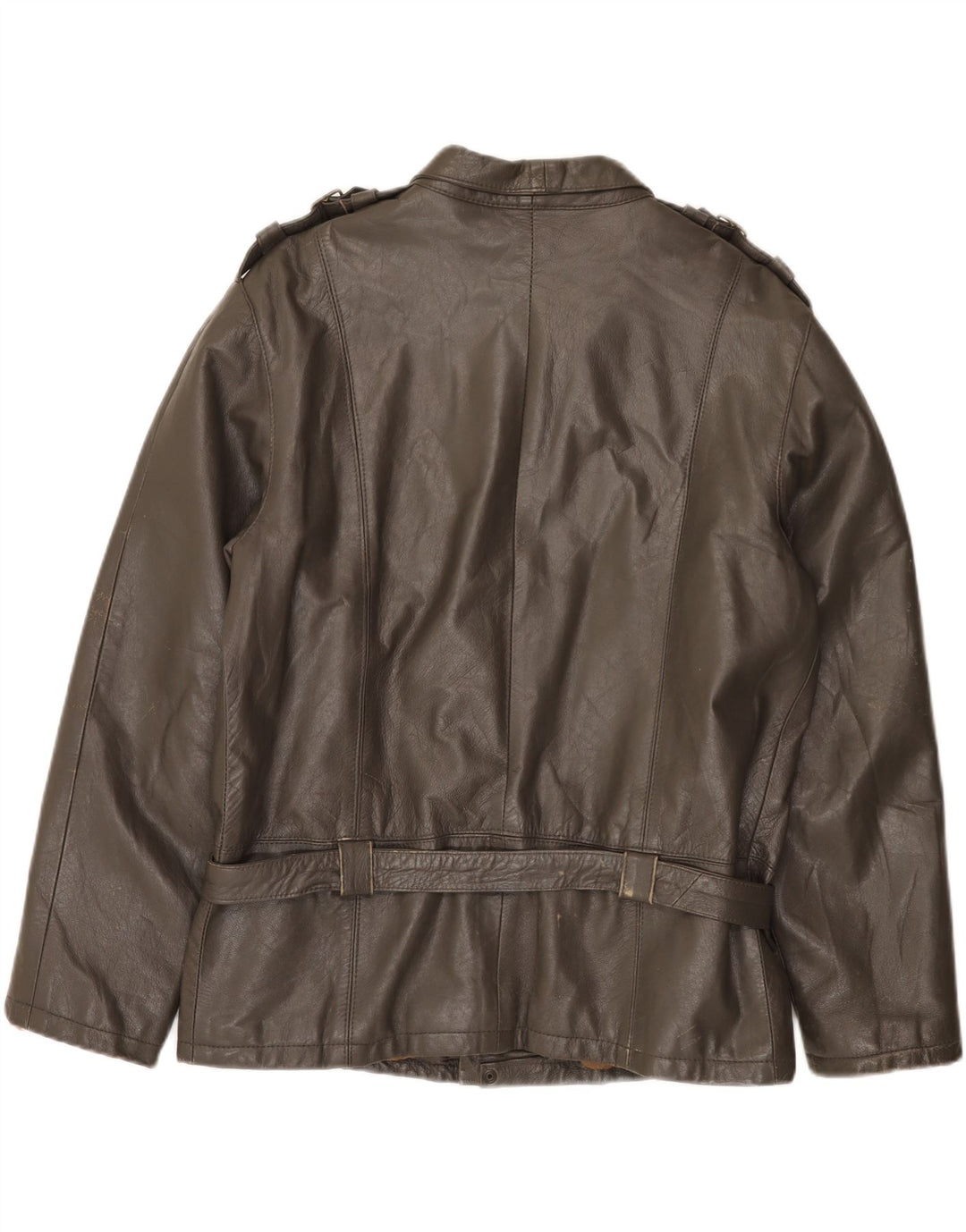 veste en cuir militaire vintage pour hommes IT 52 XL Gris