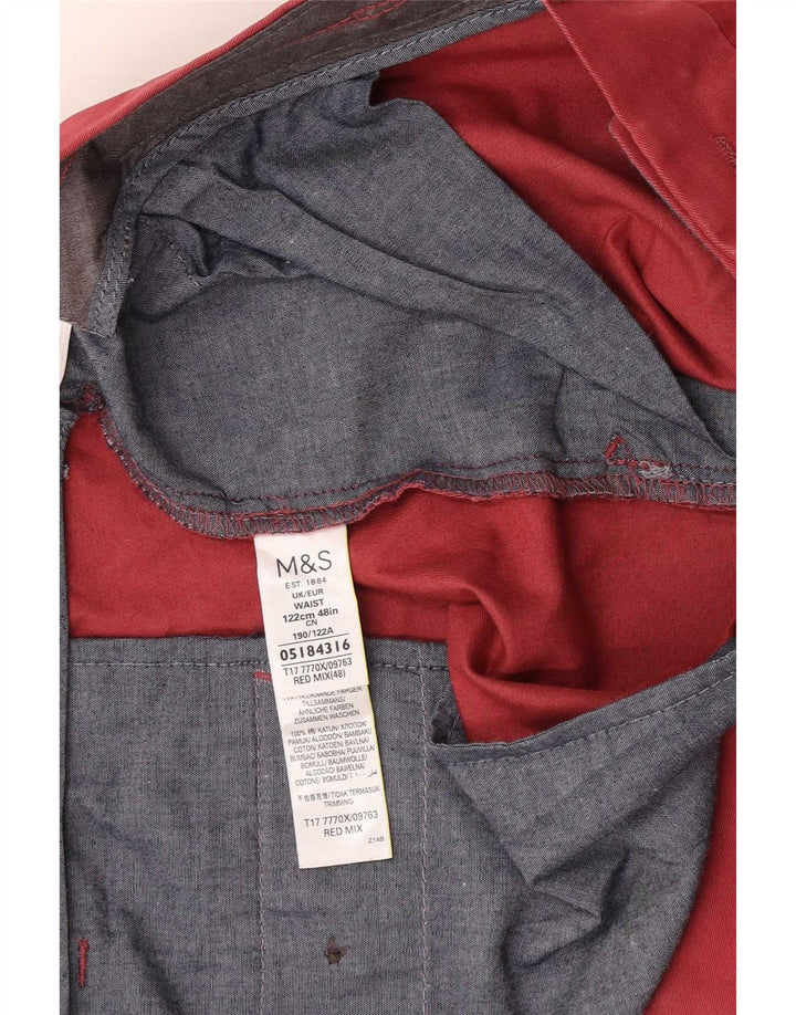 Marks & Spencer Short Chino Homme W48 4XL Coton Rouge