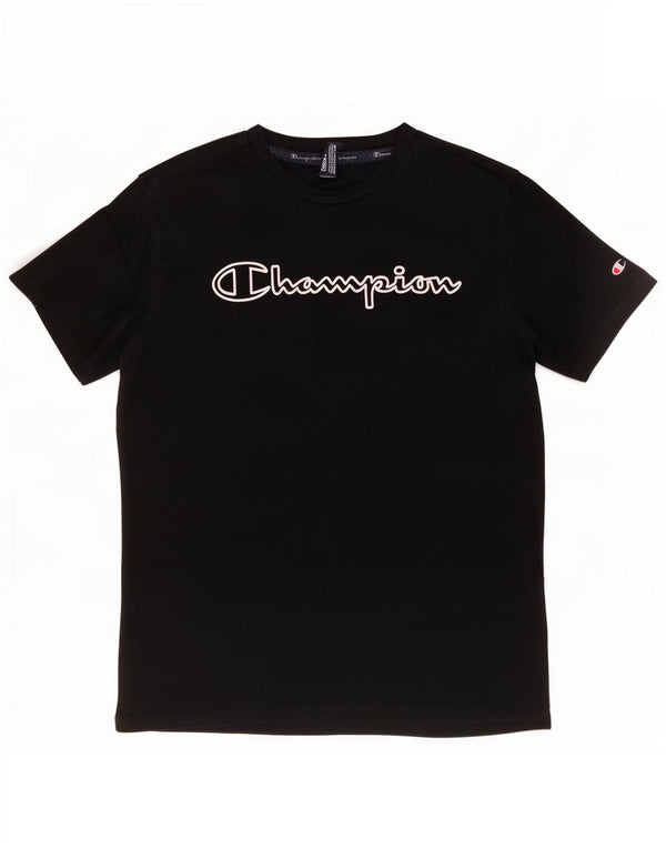 Champion T-Shirt Graphique Homme Noir Moyen Coton