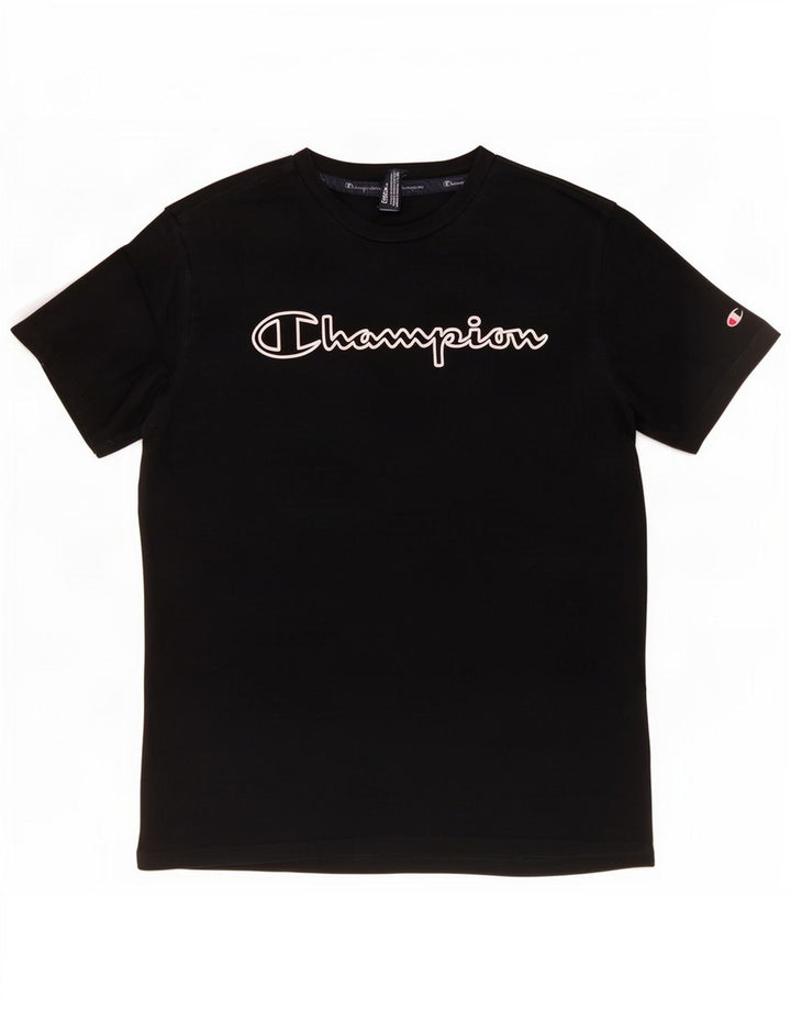 Champion T-Shirt Graphique Homme Noir Moyen Coton