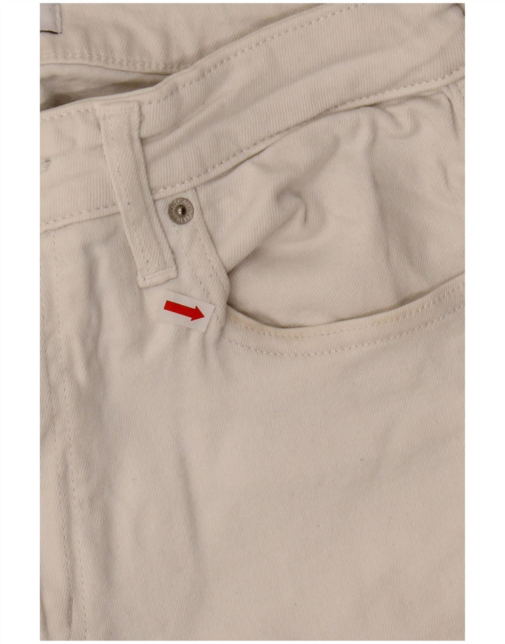 CALVIN KLEIN Jean Court W30 L24 Femme Coton Blanc