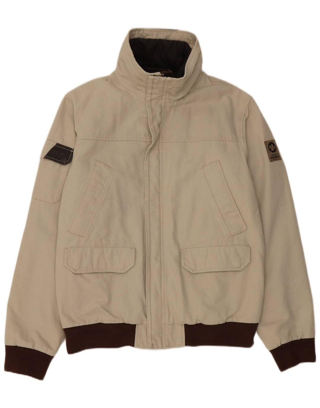 Murphy & Nye Veste Bomber Sailmakers Homme UK 42 XL Gris Colorblock Coton