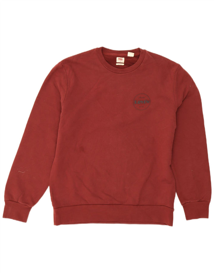 Levi's Sweat-Shirt Homme Bordeaux Moyen Coton