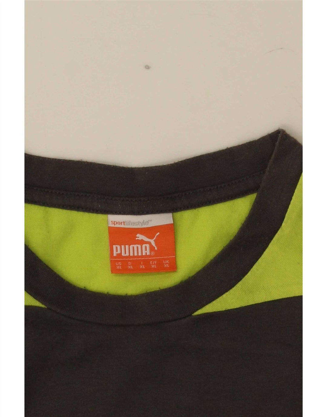 Puma T-Shirt Top XL Homme Gris Colorblock