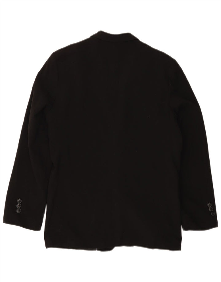 VINTAGE Veste Blazer 2 Boutons Garçon 15-16 ans Noir Polyester