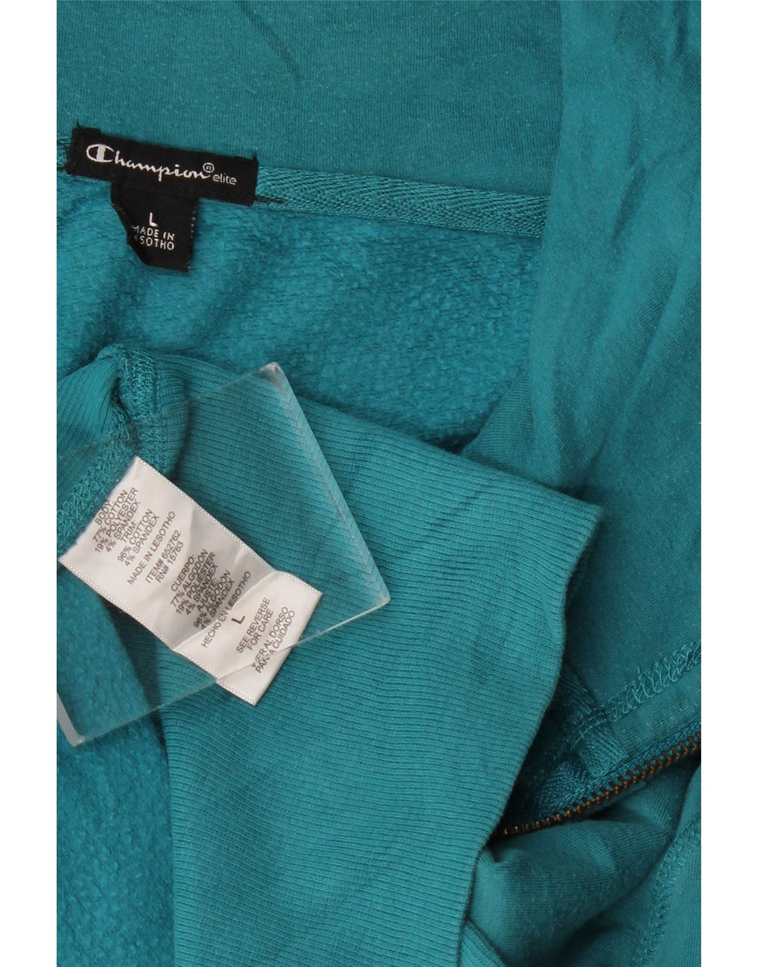 CHAMPION Pull à capuche zippé Elite pour femme UK 16 Grand coton turquoise