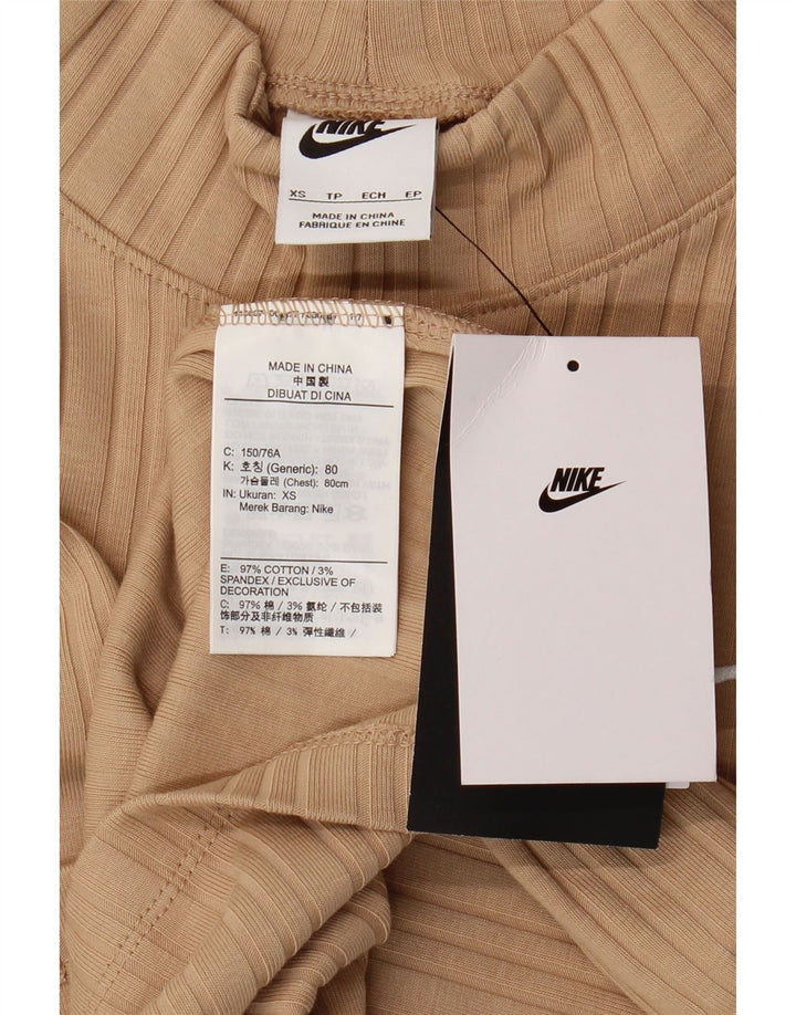 Nike Haut à manches longues pour femme UK 6 XS Beige Coton