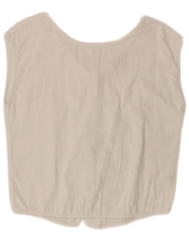 Esprit Chemisier sans manches pour femme UK 10 Small Blanc