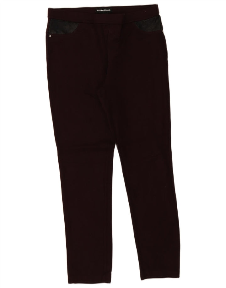Dkny Leggings Femme UK 44 Viscose Bordeaux Moyen