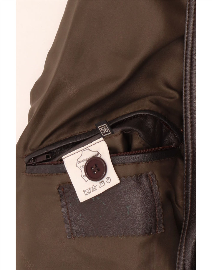MAX MOSER Manteau en cuir pour homme IT 56 3XL Cuir marron