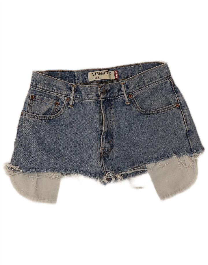 Levi's Short 505 Denim Distressed W29 Femme Bleu Moyen Coton