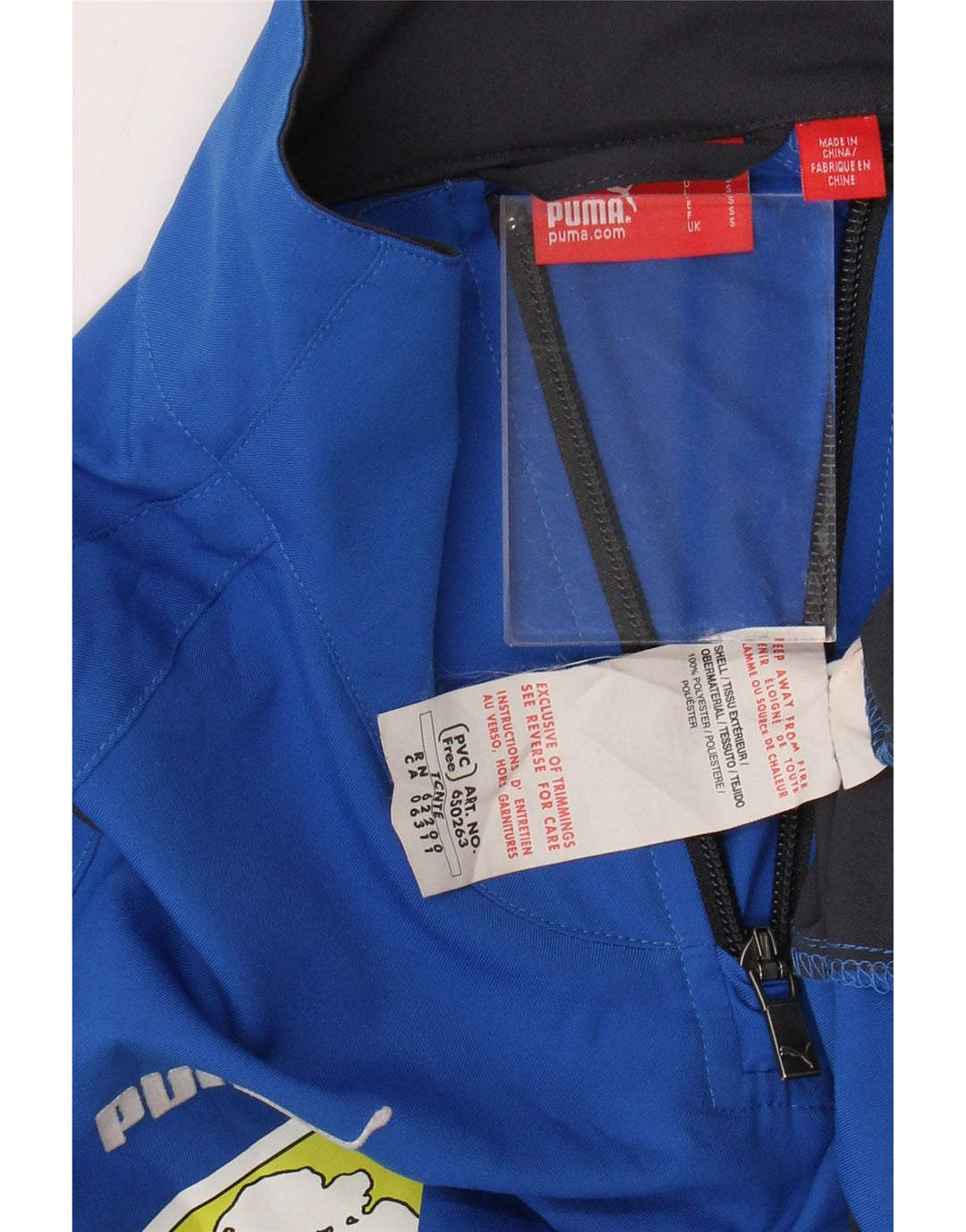 PUMA Haut de Survêtement Graphic Zip Neck Pull Homme Bleu Colorblock