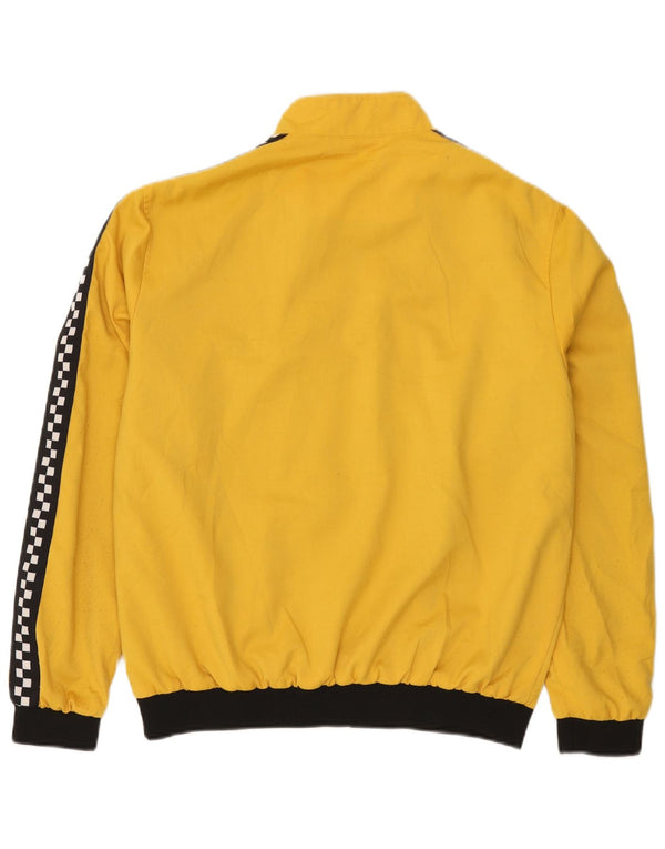 Zara Womens Graphic Bomber Jacket UK 40 Large Jaune Colorblock Polyester