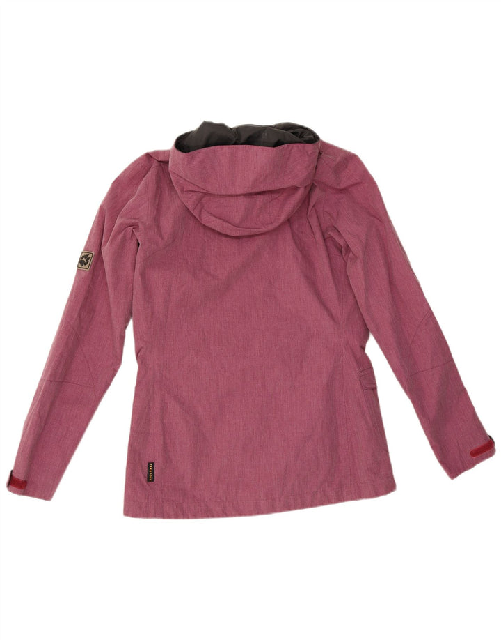 Jack Wolfskin Veste coupe-vent à capuche pour femme UK 10 Petit Rose Polyester