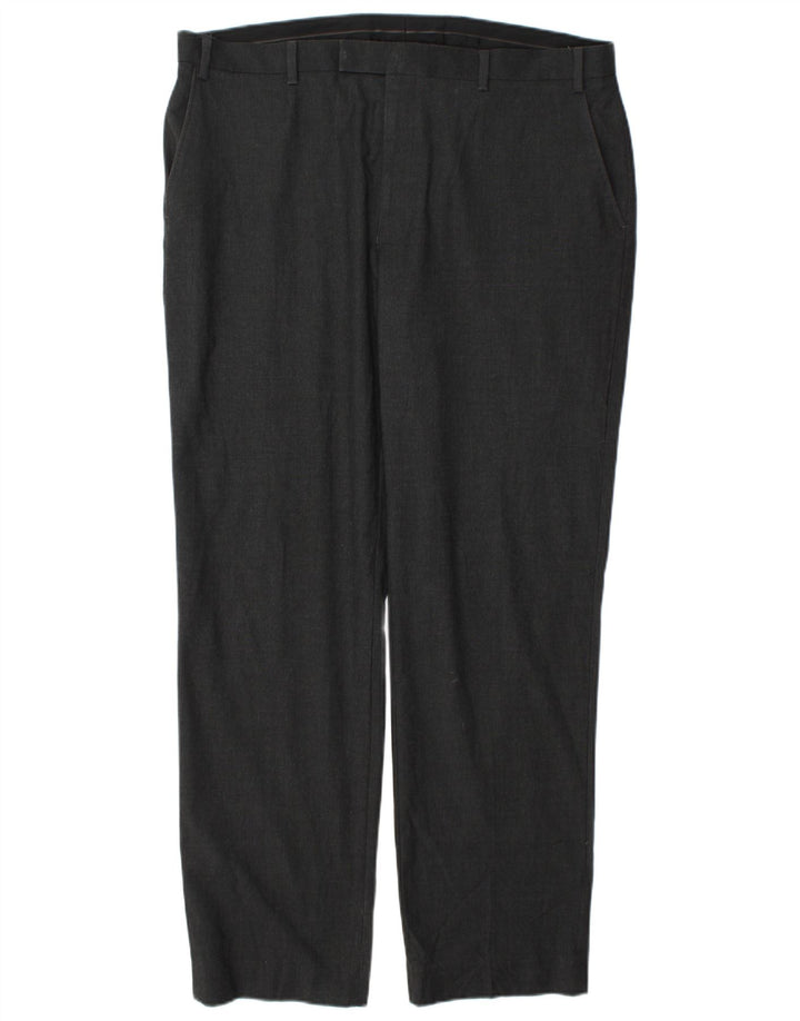Marks & Spencer Pantalon Chino Regular Homme W40 L33 Gris Polyester