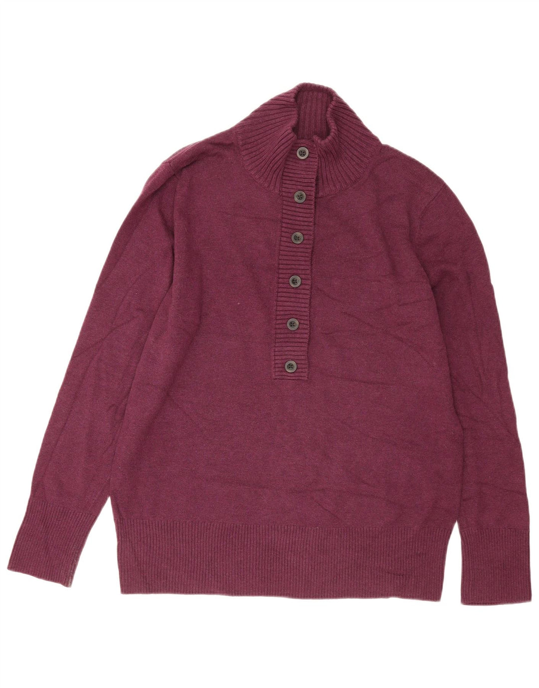 Eddie Bauer Pull à col boutonné pour femme XL en coton bordeaux