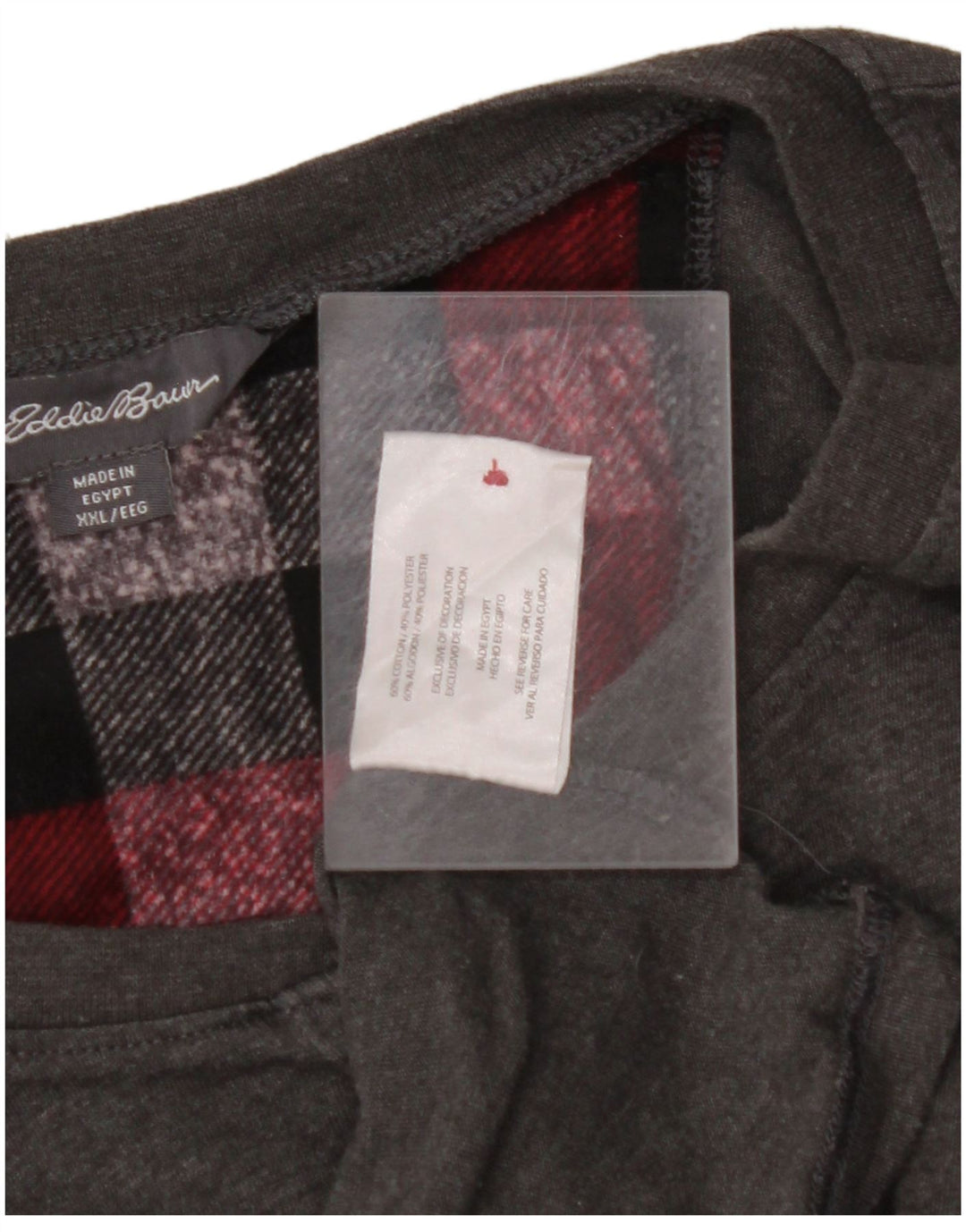 EDDIE BAUER Haut Homme Manches Longues 2XL Gris Coton