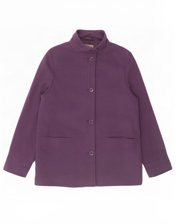 Marks & Spencer Manteau pour femme UK 16 Grande laine vierge violette