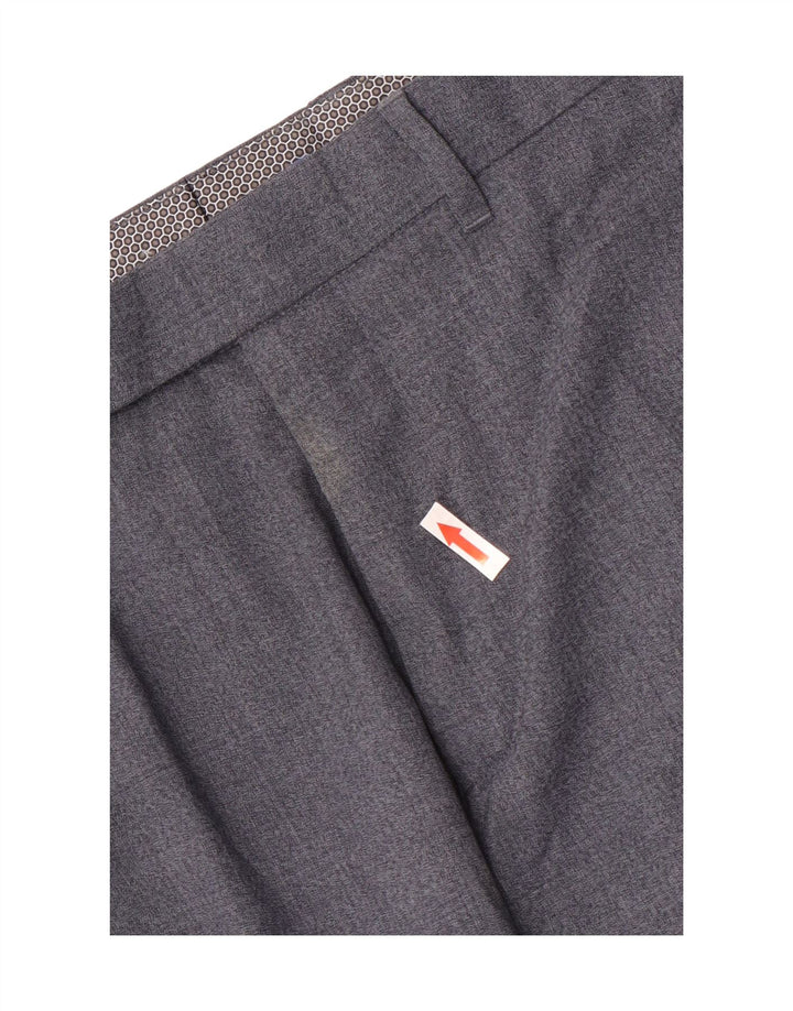 Marks & Spencer Pantalon de Costume Droit Autograph Homme W34 L29 Laine Bleue