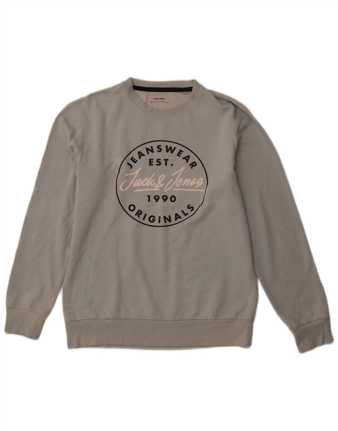 JACK & JONES Sweat-Shirt Graphique Homme Bleu Large