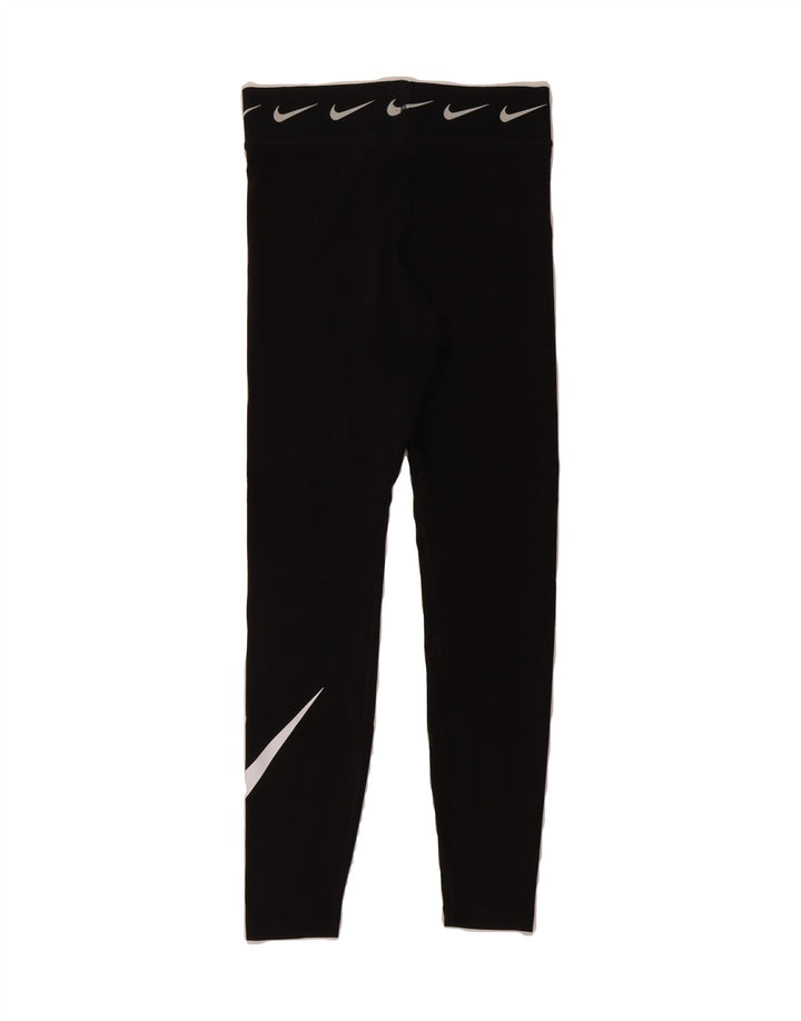 NIKE Womens Graphic Leggings UK 8 Small Black Cotton Vintage Nike and Second-Hand Nike from Messina Hembry 