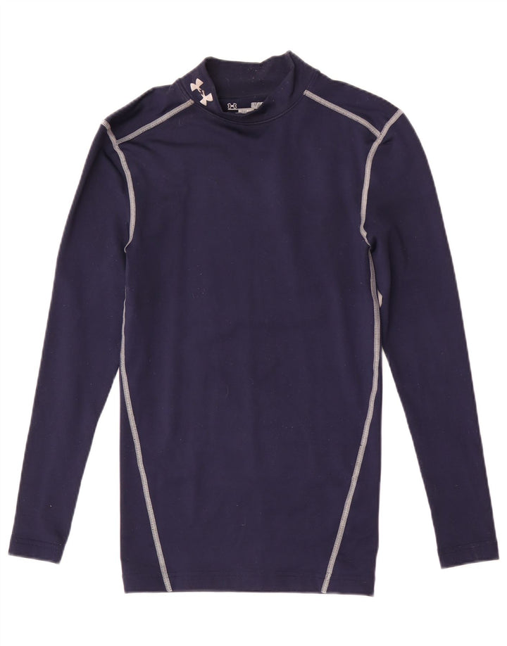 Under Armour Cold Gear Graphic Haut à manches longues pour homme Bleu marine rayé