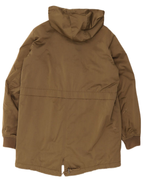 Comptoir Des Cotonniers Womens Hooded Parka Jacket UK 14 Medium Kaki