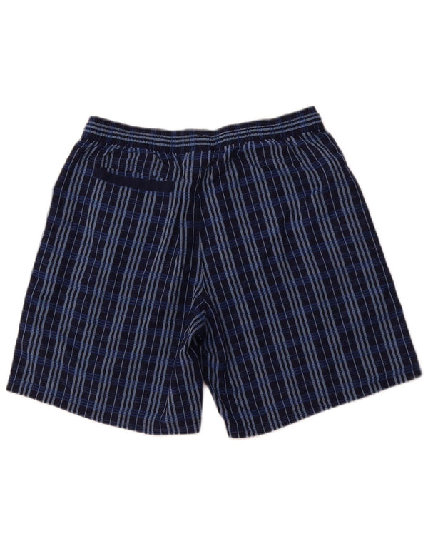 Adidas Short de bain pour homme en polyester à carreaux bleu marine moyen