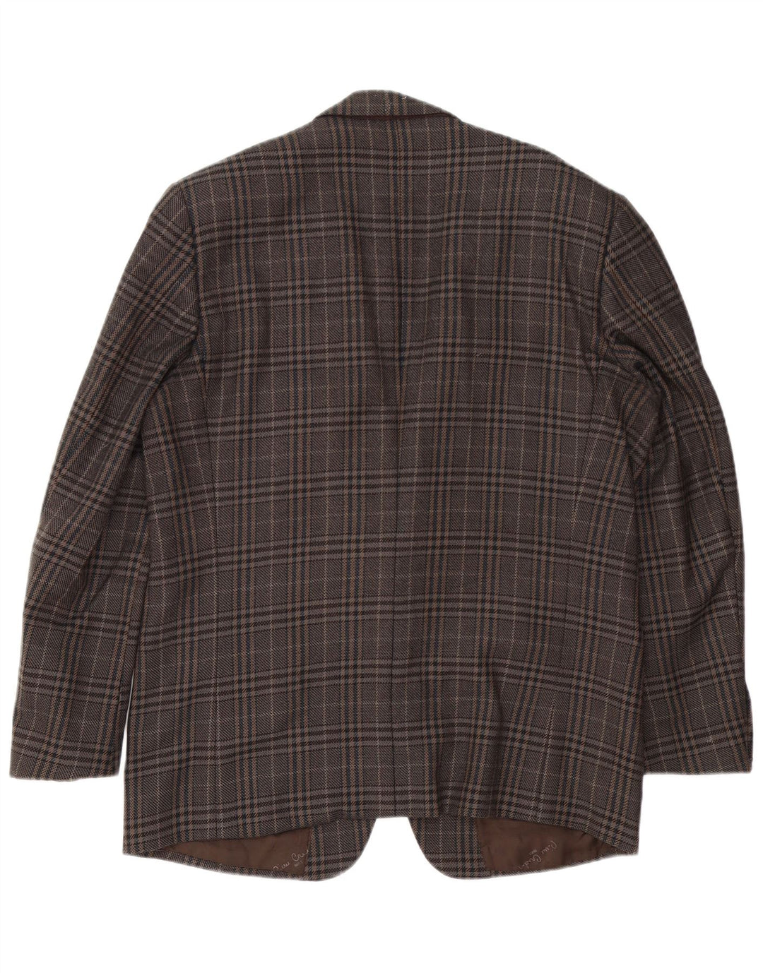 Pierre Cardin Veste Blazer 2 Boutons Homme UK 40 Grand Pied-de-Poule Marron
