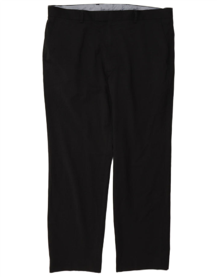 Marks & Spencer Pantalon de Costume Coupe Regular Homme W36 L29 Bleu Marine Laine