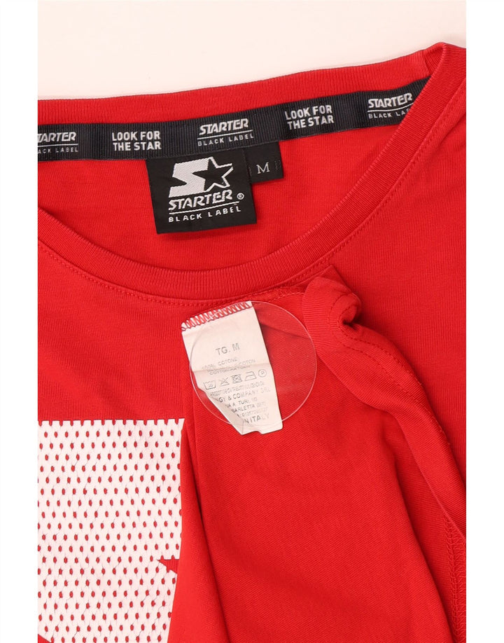 Starter T-Shirt Graphique Homme Rouge Moyen Coton