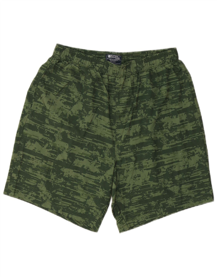 Mountain Warehouse Short de sport pour homme en polyester camouflage vert moyen