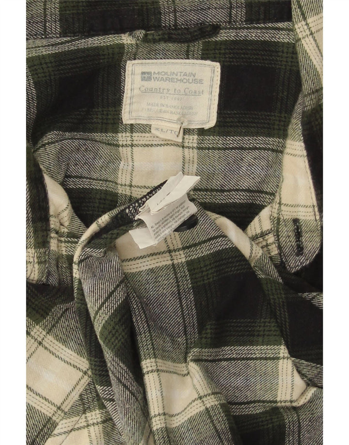 Mountain Warehouse Chemise en flanelle pour homme XL en coton à carreaux vert