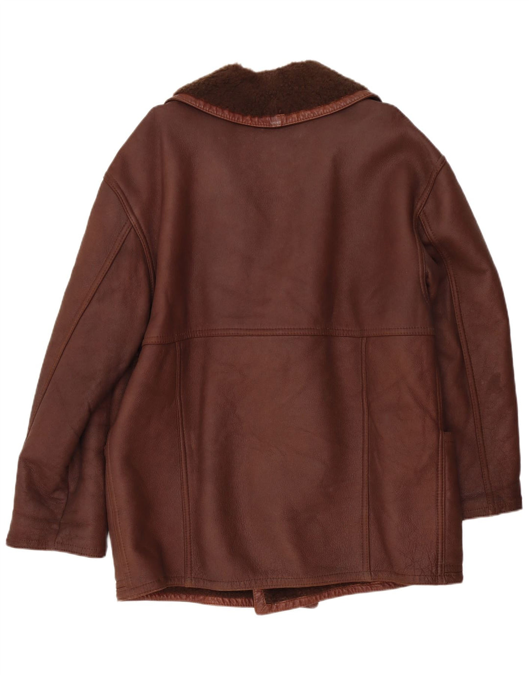 RUFF0 Veste en peau de mouton pour homme UK 40 Large Marron