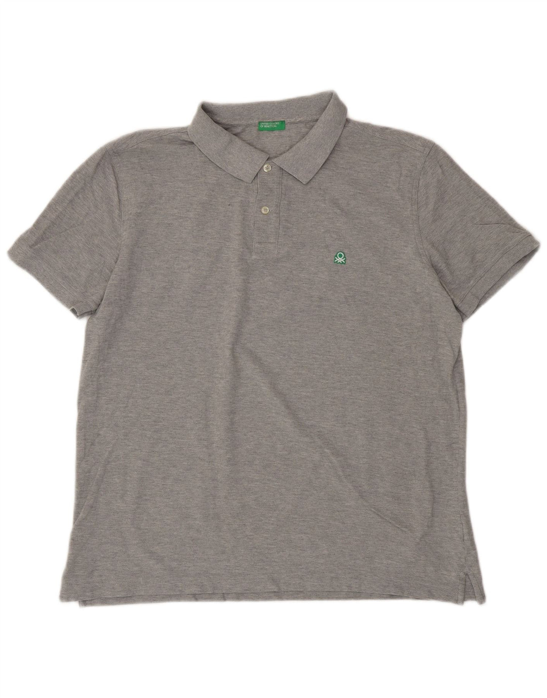 BENETTON Polo Homme 2XL Gris Coton
