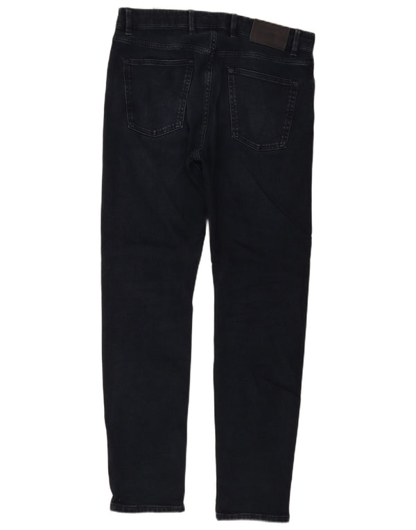 Massimo Dutti Jean slim pour homme EU 42 Large W32 L32 Bleu marine Coton