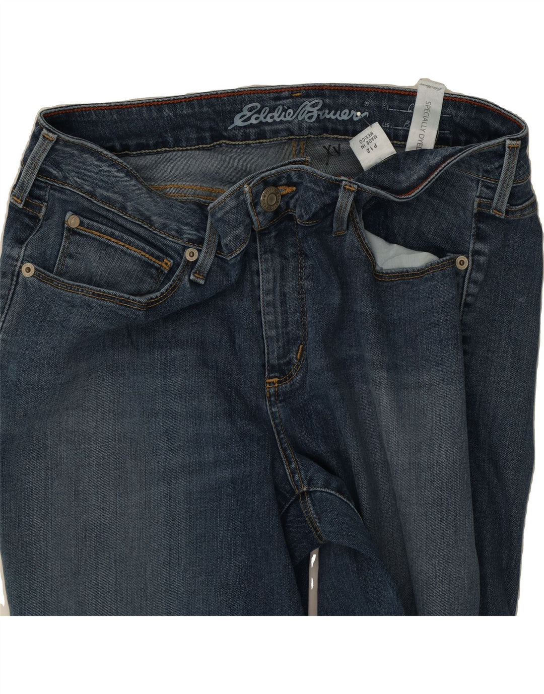 EDDIE BAUER Womens Curvy Bootcut Jeans US 12 Large W30 L29 Blue Cotton Vintage Eddie Bauer and Second-Hand Eddie Bauer from Messina Hembry 