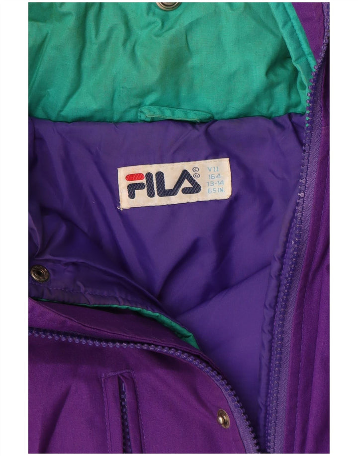 Fila Veste de ski à capuche garçon 13-14 ans Violet Colourblock Polyester