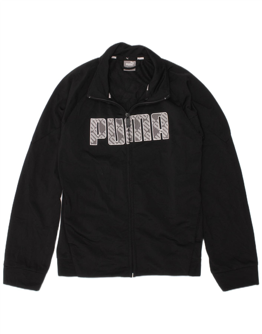 Puma Haut de Survêtement Graphique Garçon 9-10 ans Noir Polyester