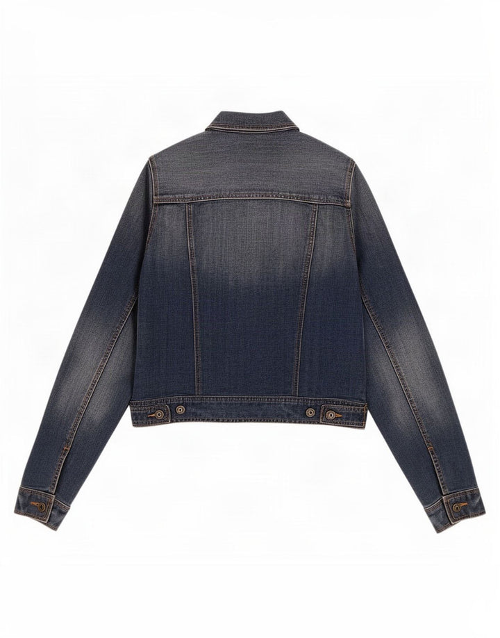 Gap Veste en jean courte pour femme UK 14 Bleu moyen Coton