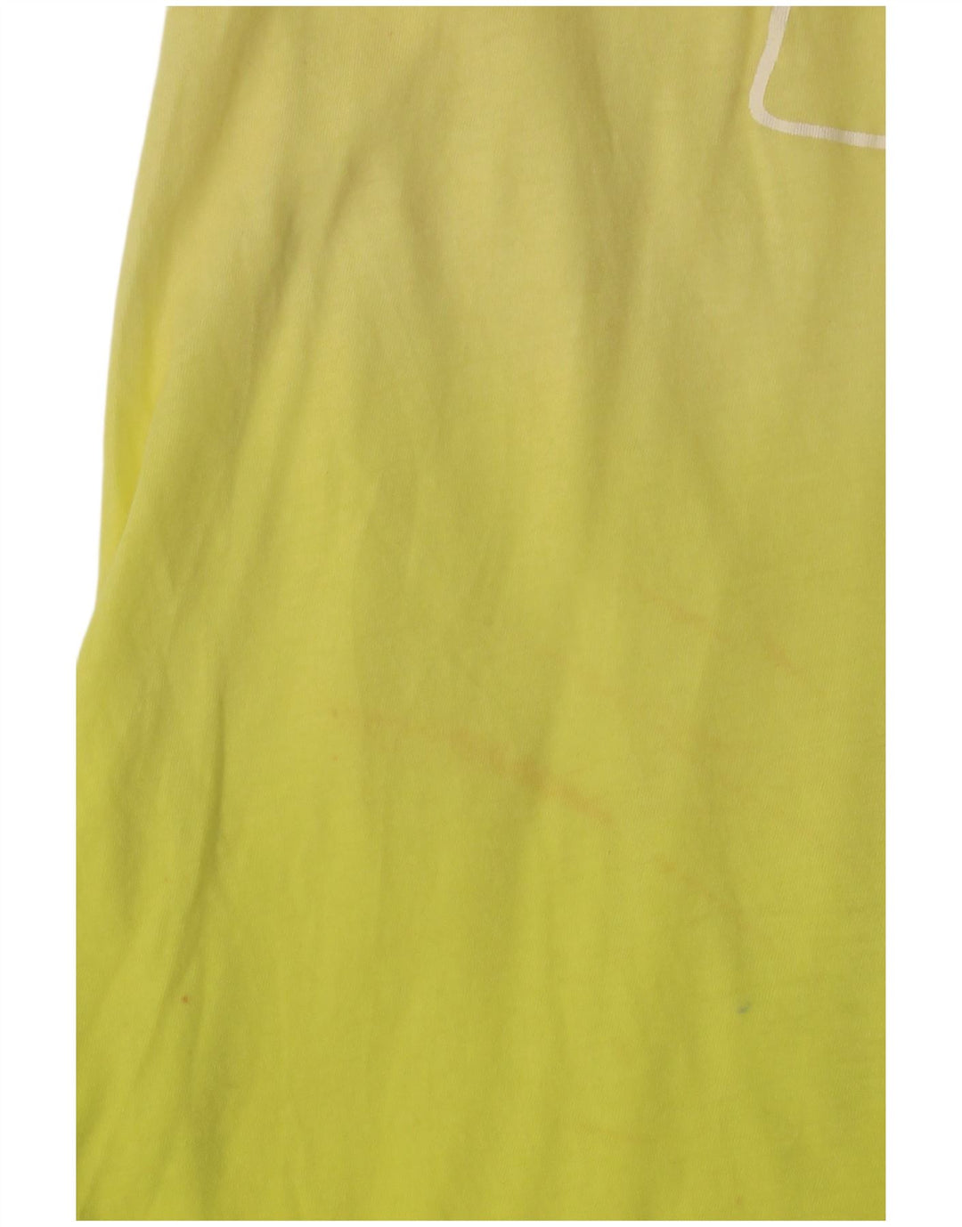 BENETTON Haut tunique graphique pour femme UK 8 Small Jaune Colourblock Beach