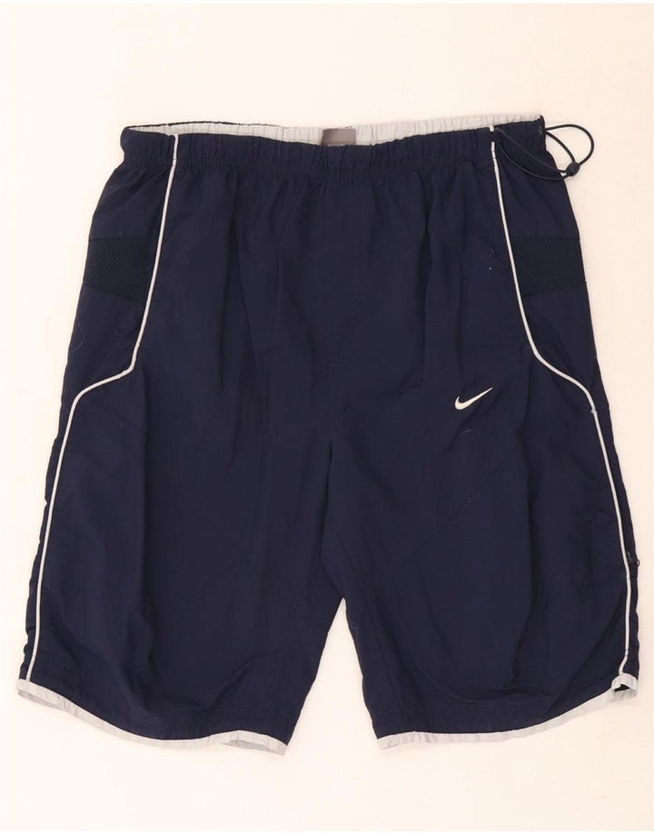 Short de sport Nike en nylon bleu marine moyen pour homme