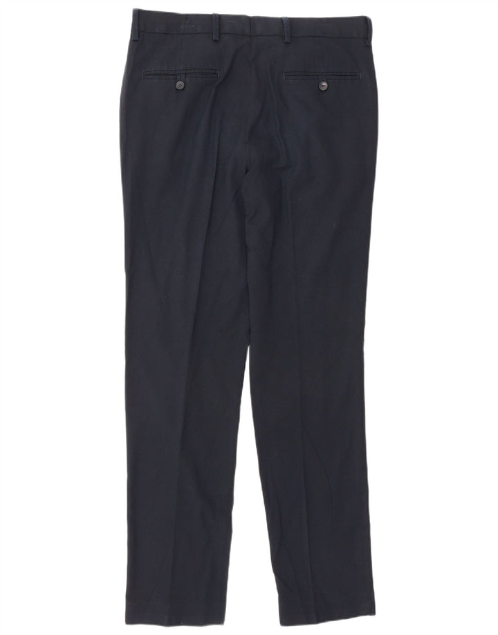 Marks & Spencer Pantalon Chino Slim Homme W32 L30 Bleu Marine Polyester