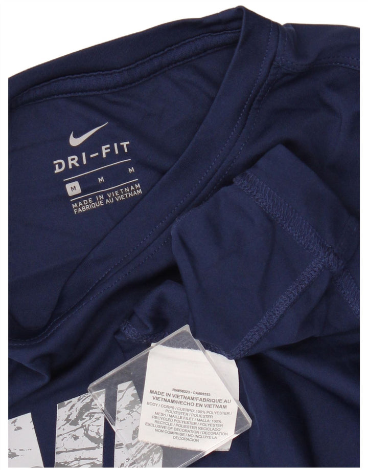 Haut Nike Dri Fit Graphic à manches longues pour garçon 10-11 ans Bleu marine moyen