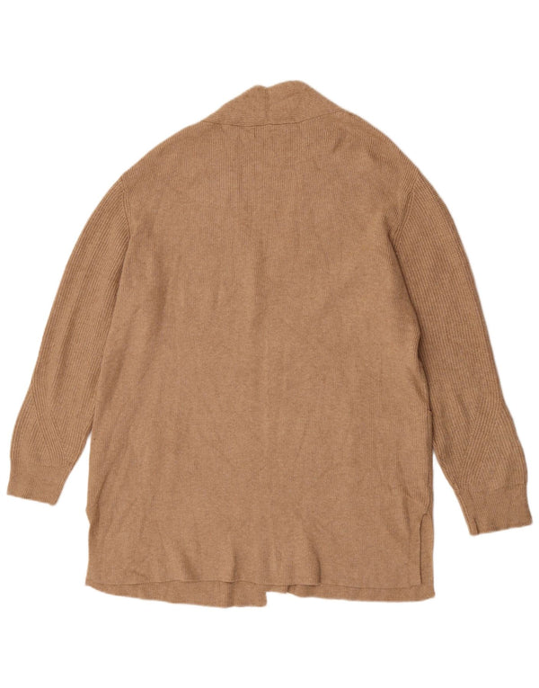 Marks & Spencer Pull cardigan long pour femme UK 16 Large Marron Viscose