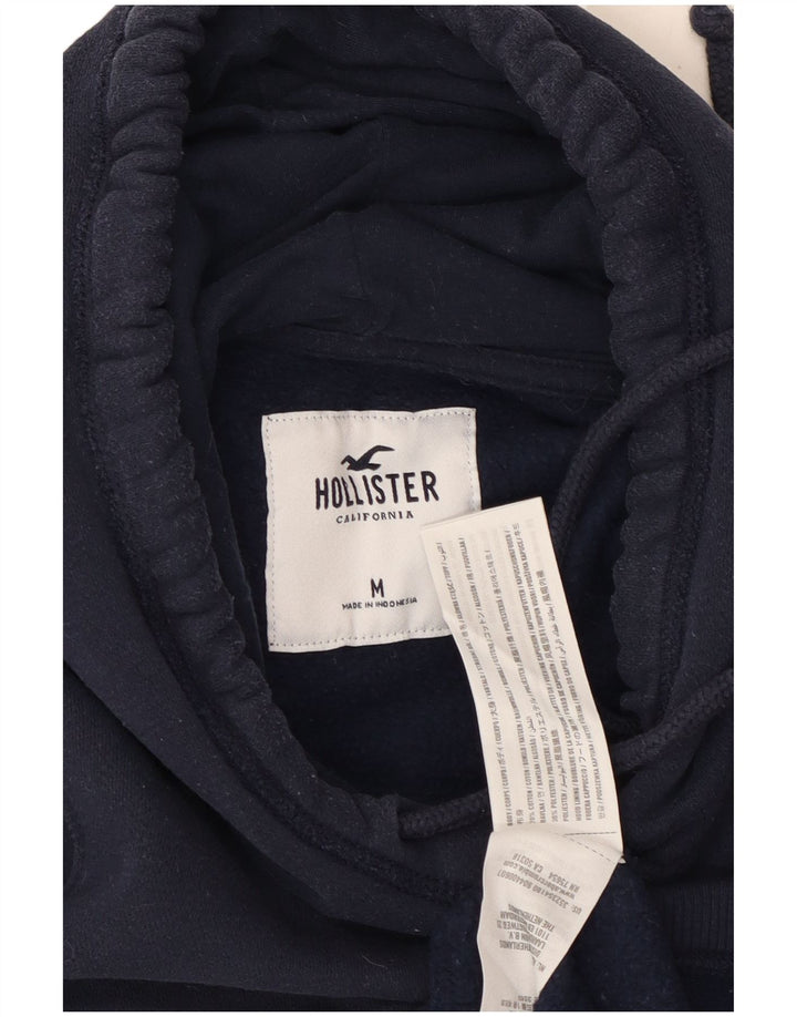 HOLLISTER Pull à capuche graphique pour femme UK 14 Bleu marine moyen Coton