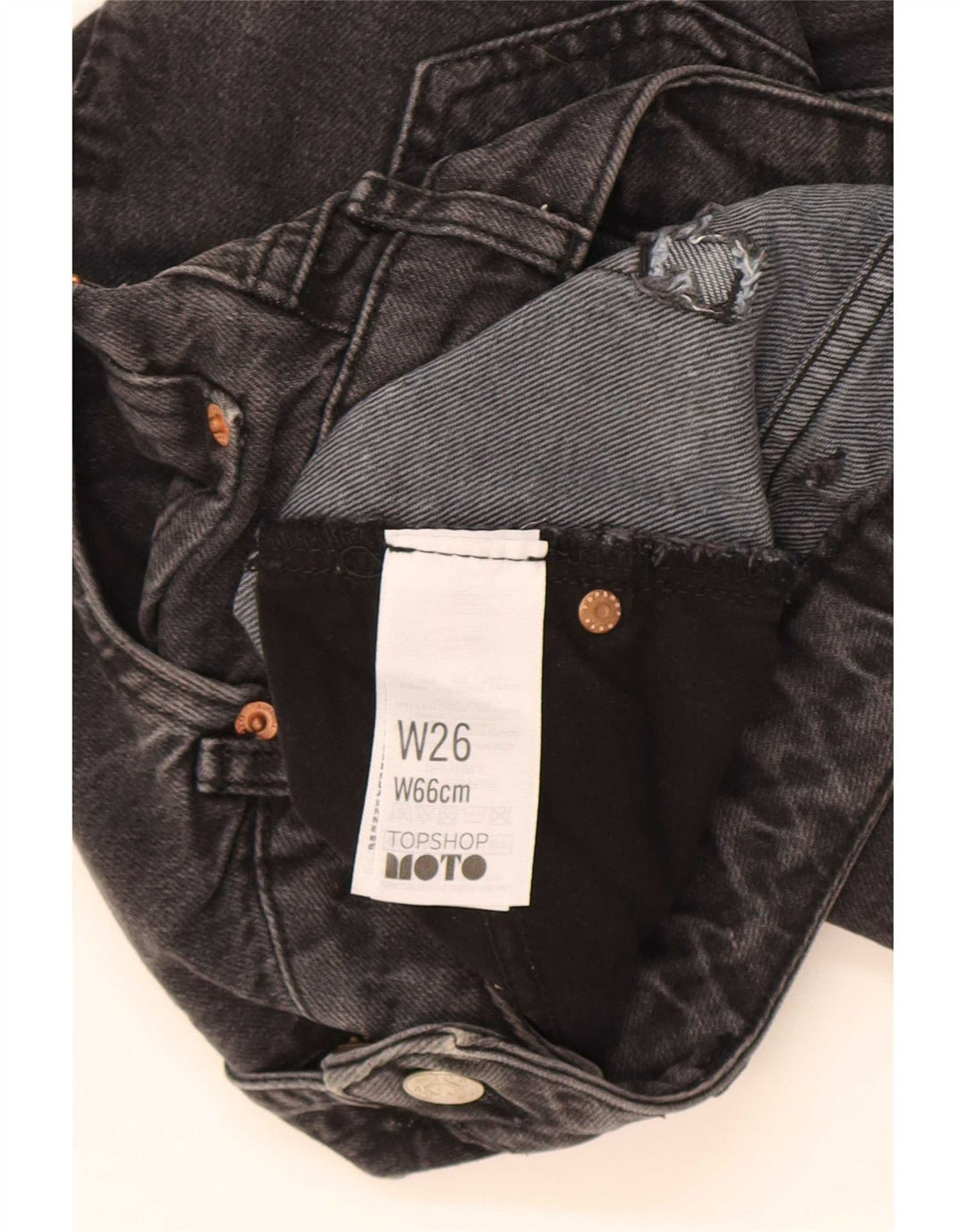 Topshop Mini jupe en jean femme W26 petit coton noir