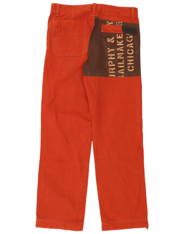 Murphy & Nye Pantalon décontracté graphique pour homme W36 L36 Orange Coton Armée