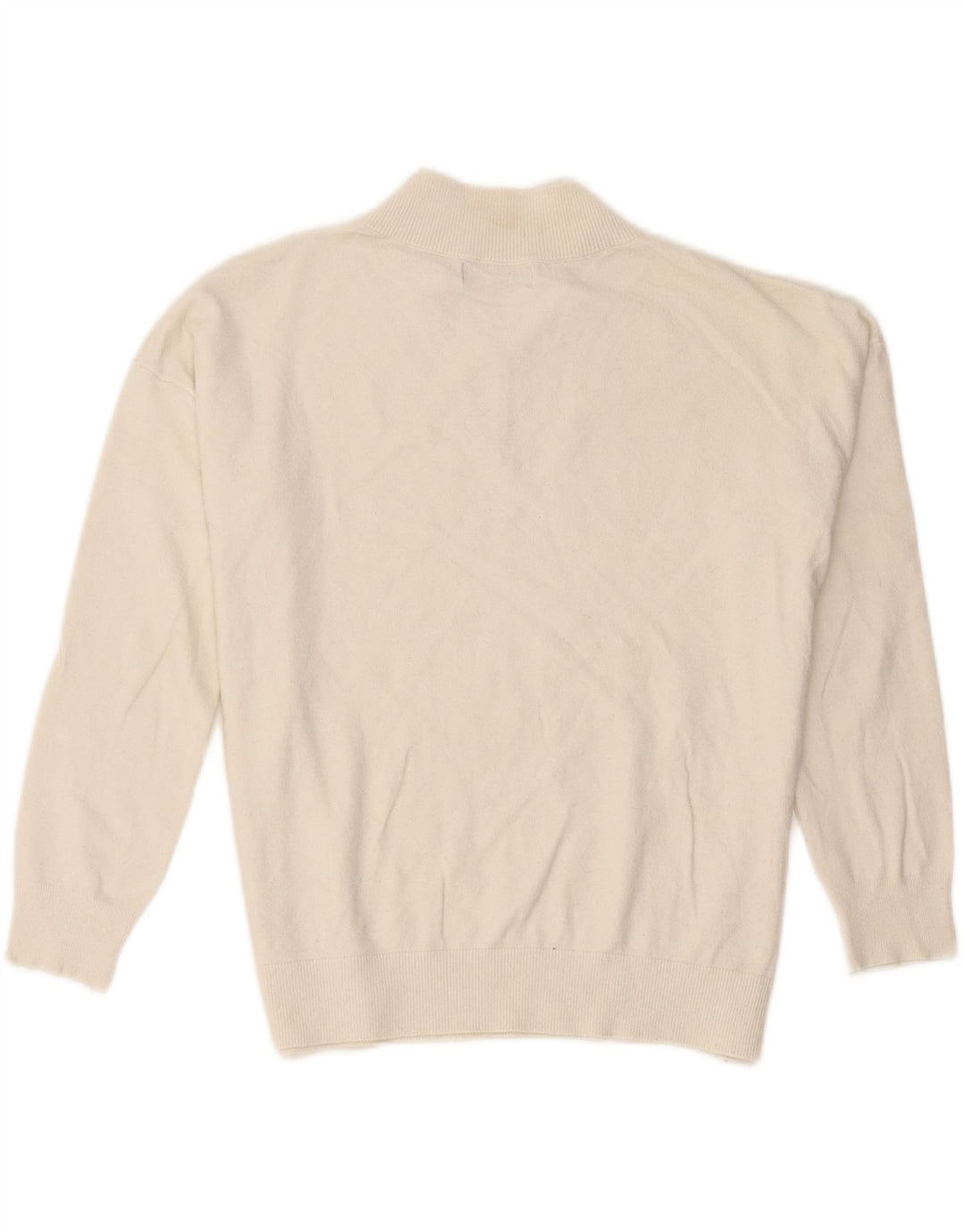 Marks & Spencer Pull col en V pour femme UK 14 Medium Off White